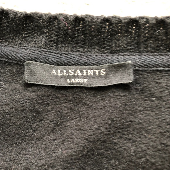 All Saints Riley Jumper Black Oversize Sweater - Picture 6 of 7